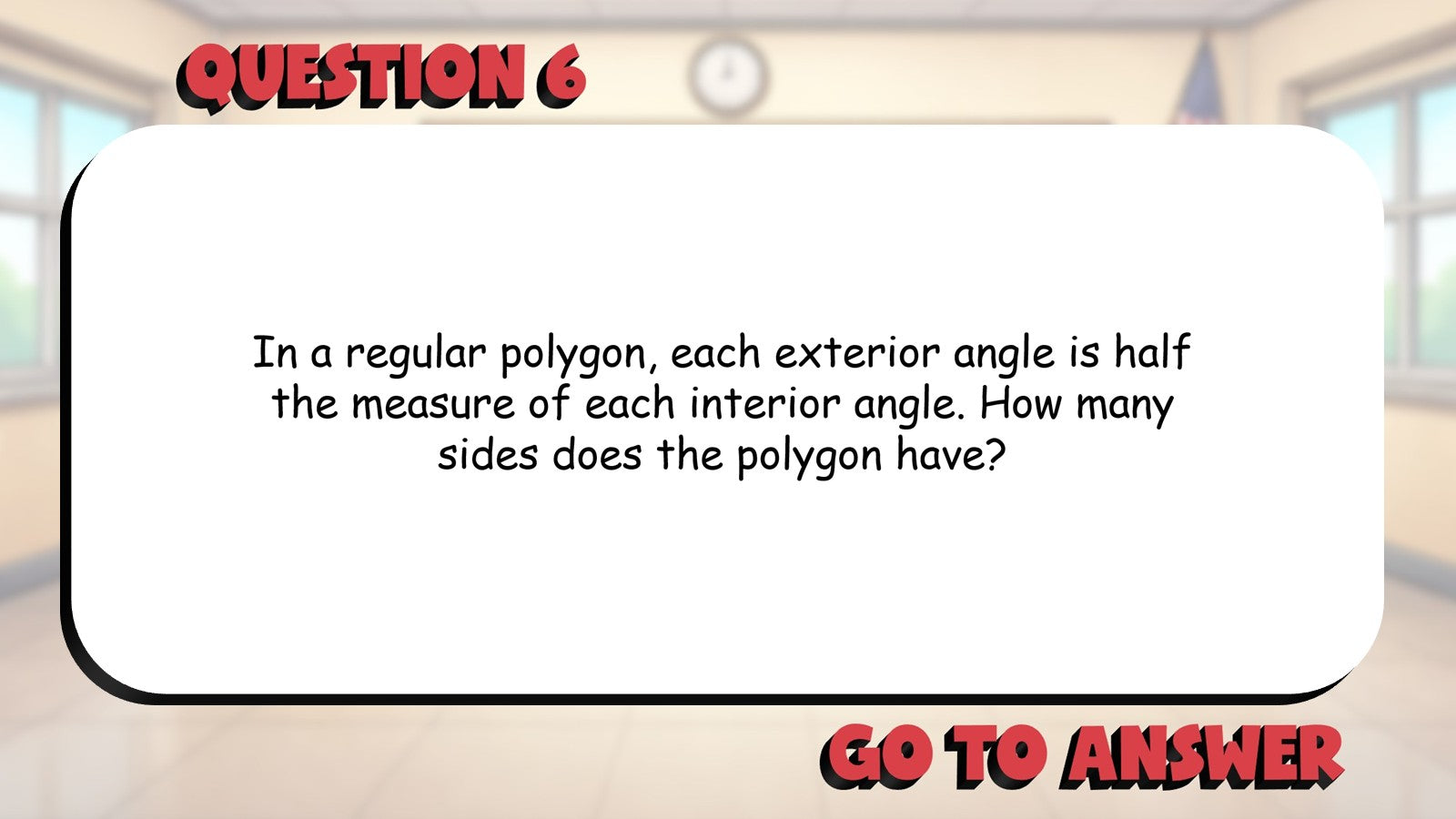 Exterior Angle Sum BIG TERRIBLE GAME - No Prep Geometry Math Review Activity