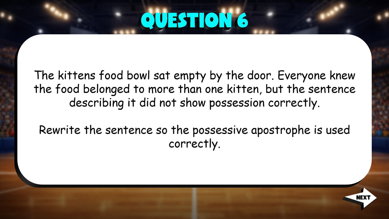 Apostrophe Use in Possessives & Contractions TRASHKETBALL ELA Game - Grade 4