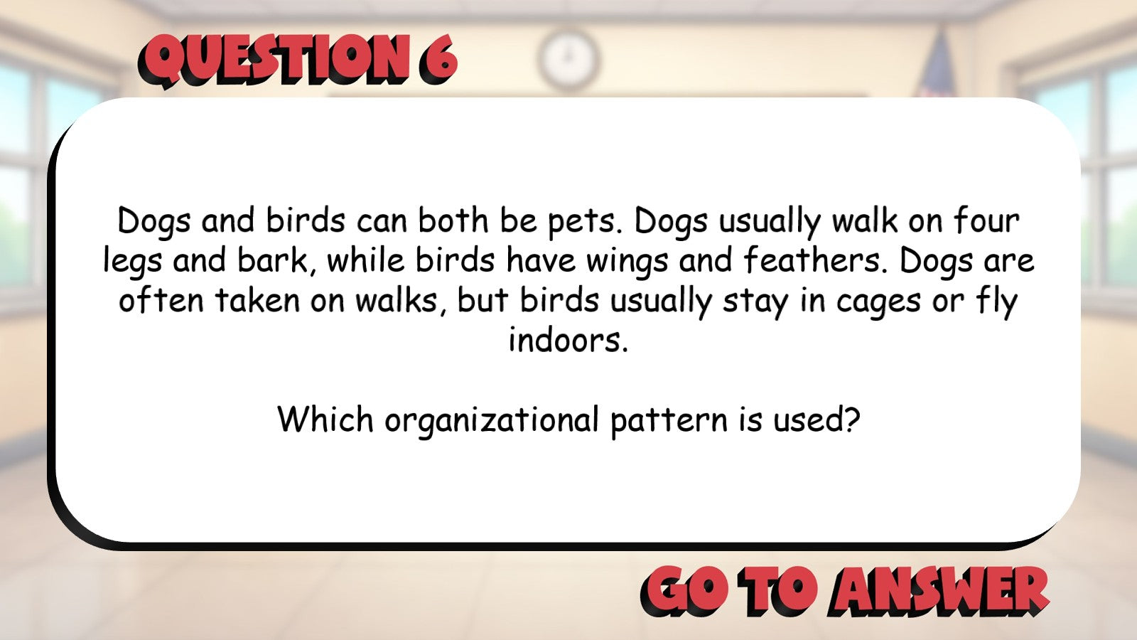 Identify How Information Is Organized BIG TERRIBLE GAME - Grade 3 ELA Review