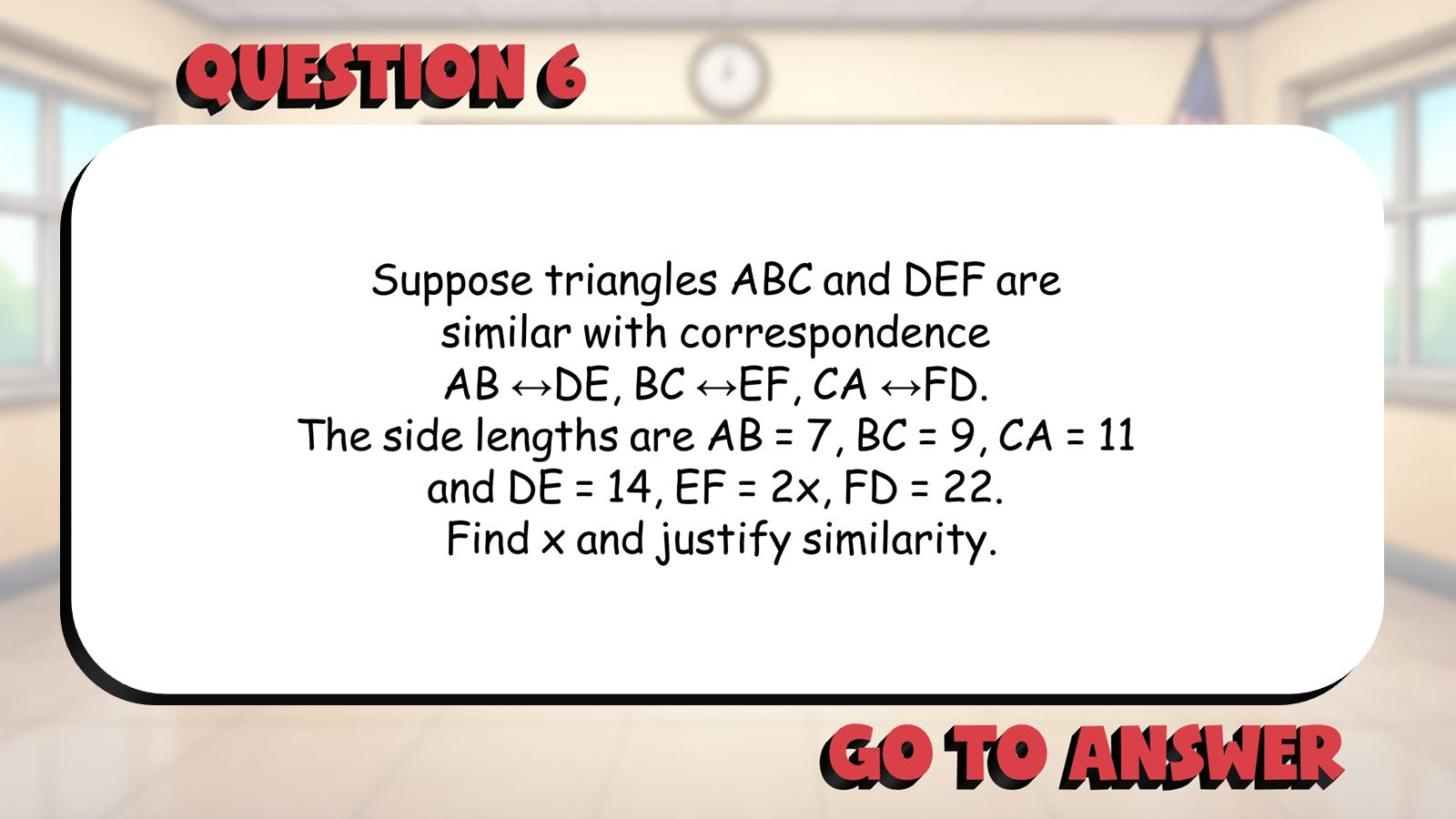Similar Triangles BIG TERRIBLE GAME - No Prep Geometry Math Review Activity