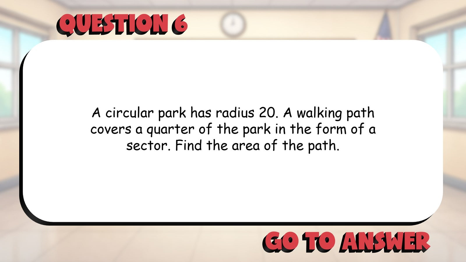 Sector Area BIG TERRIBLE GAME - No Prep Geometry Math Review Activity