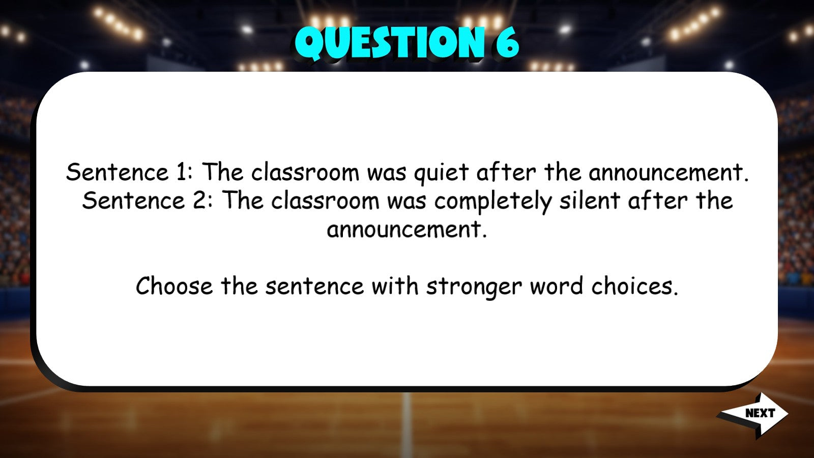 Words That Weaken or Strengthen Meaning TRASHKETBALL ELA Game - No Prep Grade 4