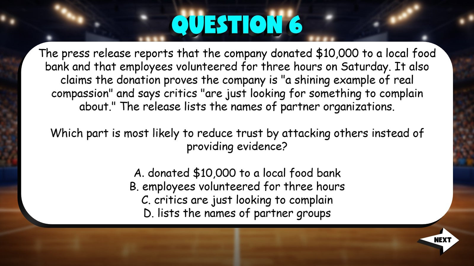 Evaluate Opinion Language & Bias TRASHKETBALL ELA Game - No Prep Grade 10 Review
