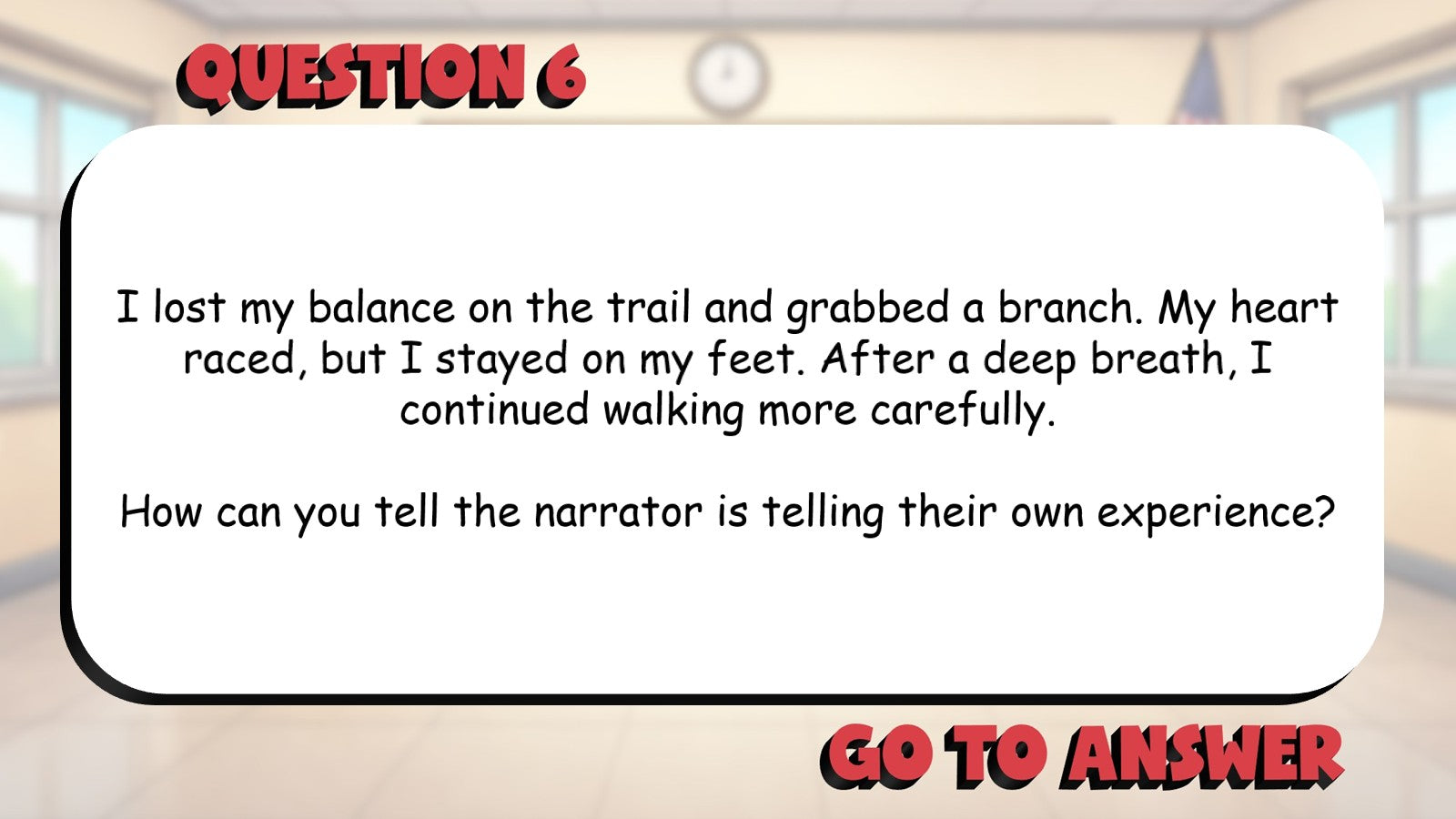Understand Point of View in Stories BIG TERRIBLE GAME - Grade 3 ELA Review