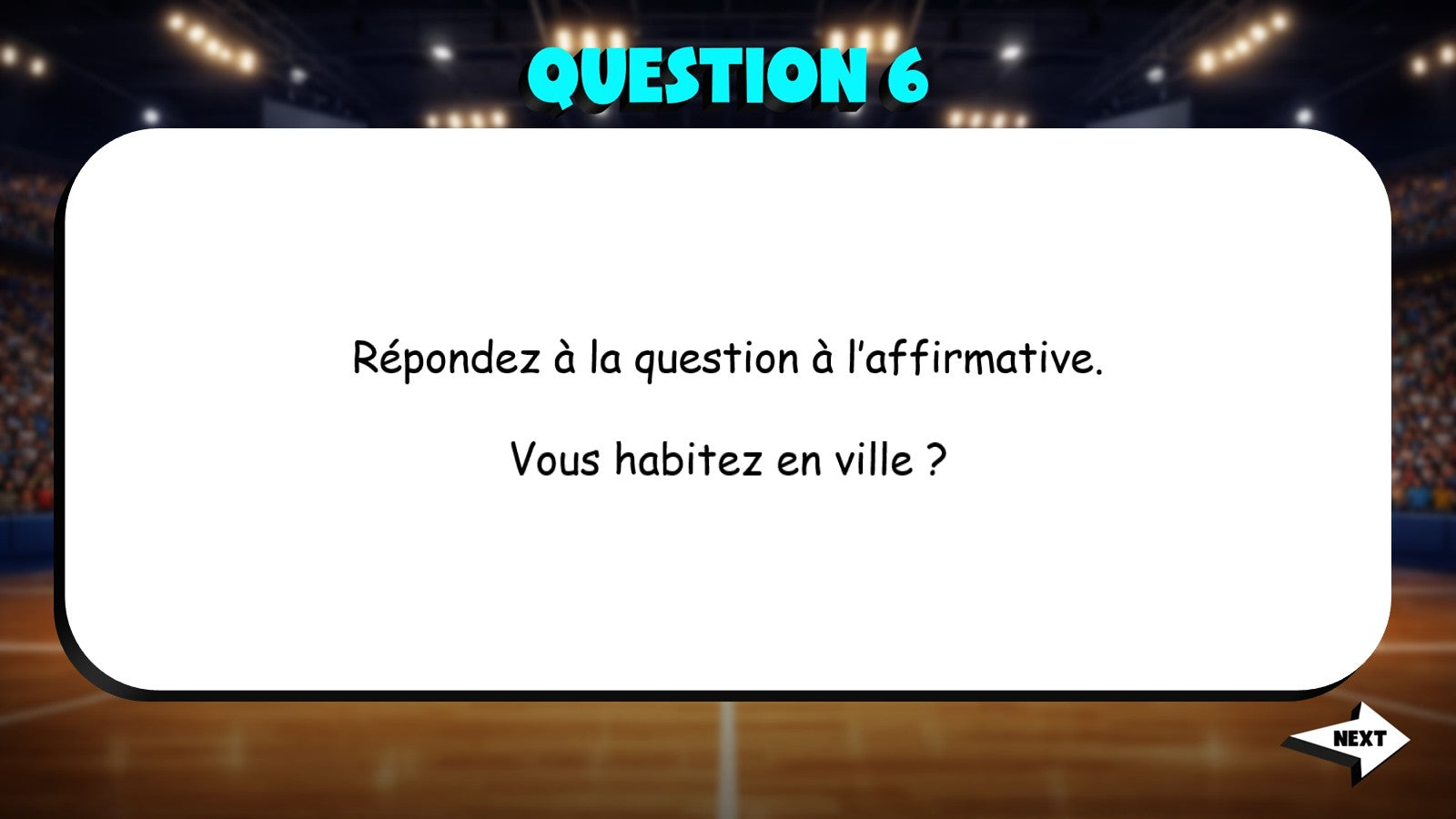 Answer the Question - Storytelling TRASHKETBALL French Game - No Prep Exercise