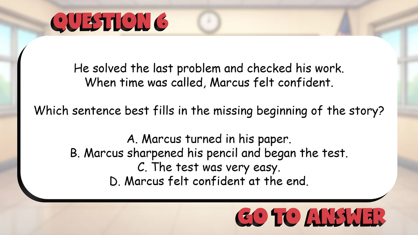 Identify Beginning Middle & End of a Story BIG TERRIBLE GAME - Grade 3 ELA