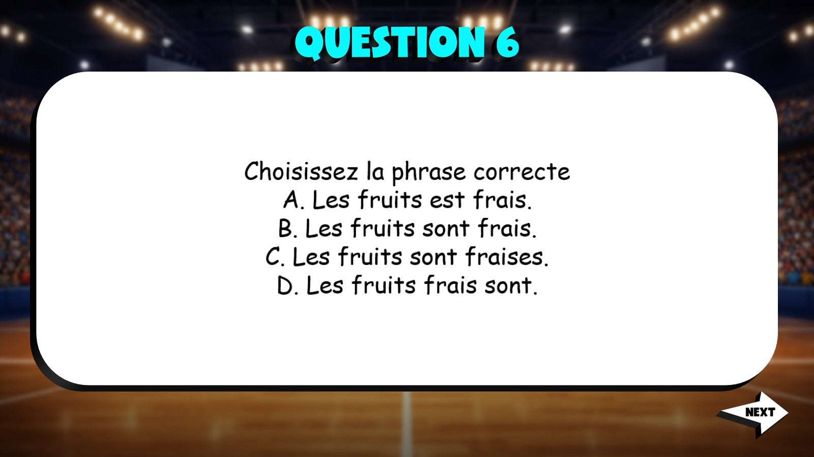 Select Correct Sentence - Shopping TRASHKETBALL French Game - No Prep Exercise
