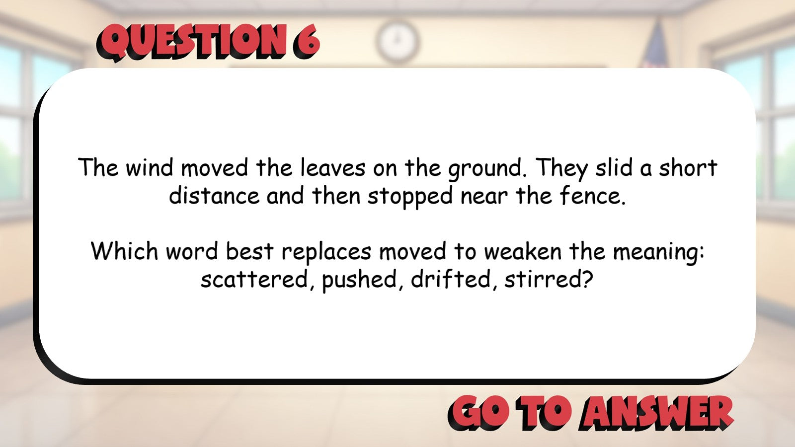 Words That Strengthen or Weaken Meaning BIG TERRIBLE GAME - Grade 5 ELA Review