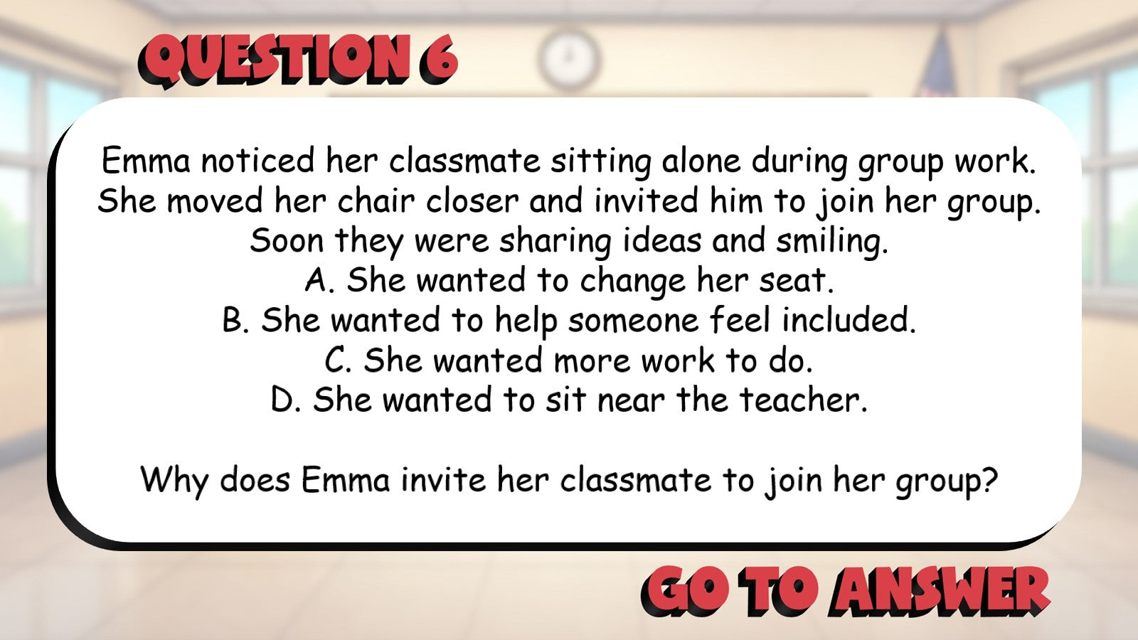 Identify Character Motivations BIG TERRIBLE GAME - No Prep Grade 3 ELA Review