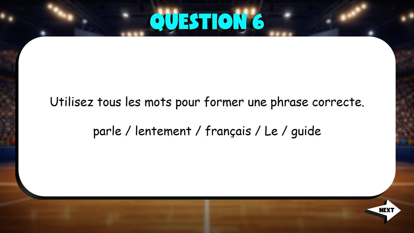 Sentence Scramble - Trips & Vacations TRASHKETBALL French Game - No Prep