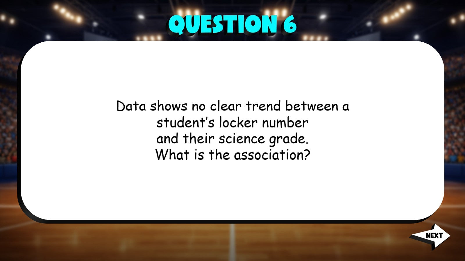 Statistical Association Word Problems TRASHKETBALL Math Game - No Prep Grade 8