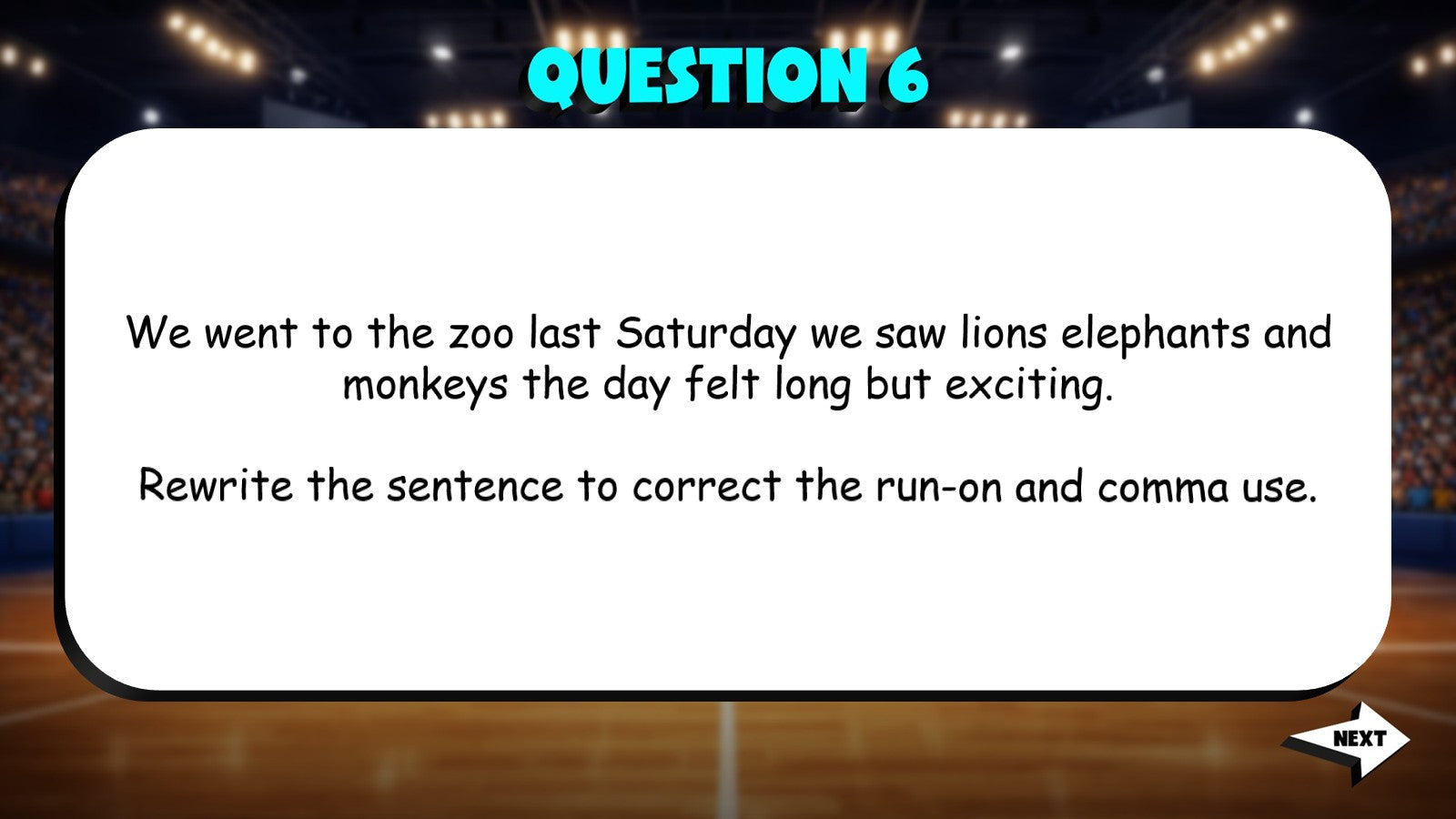 Identify Run On Sentences & Comma Errors TRASHKETBALL ELA Game - No Prep Grade 4