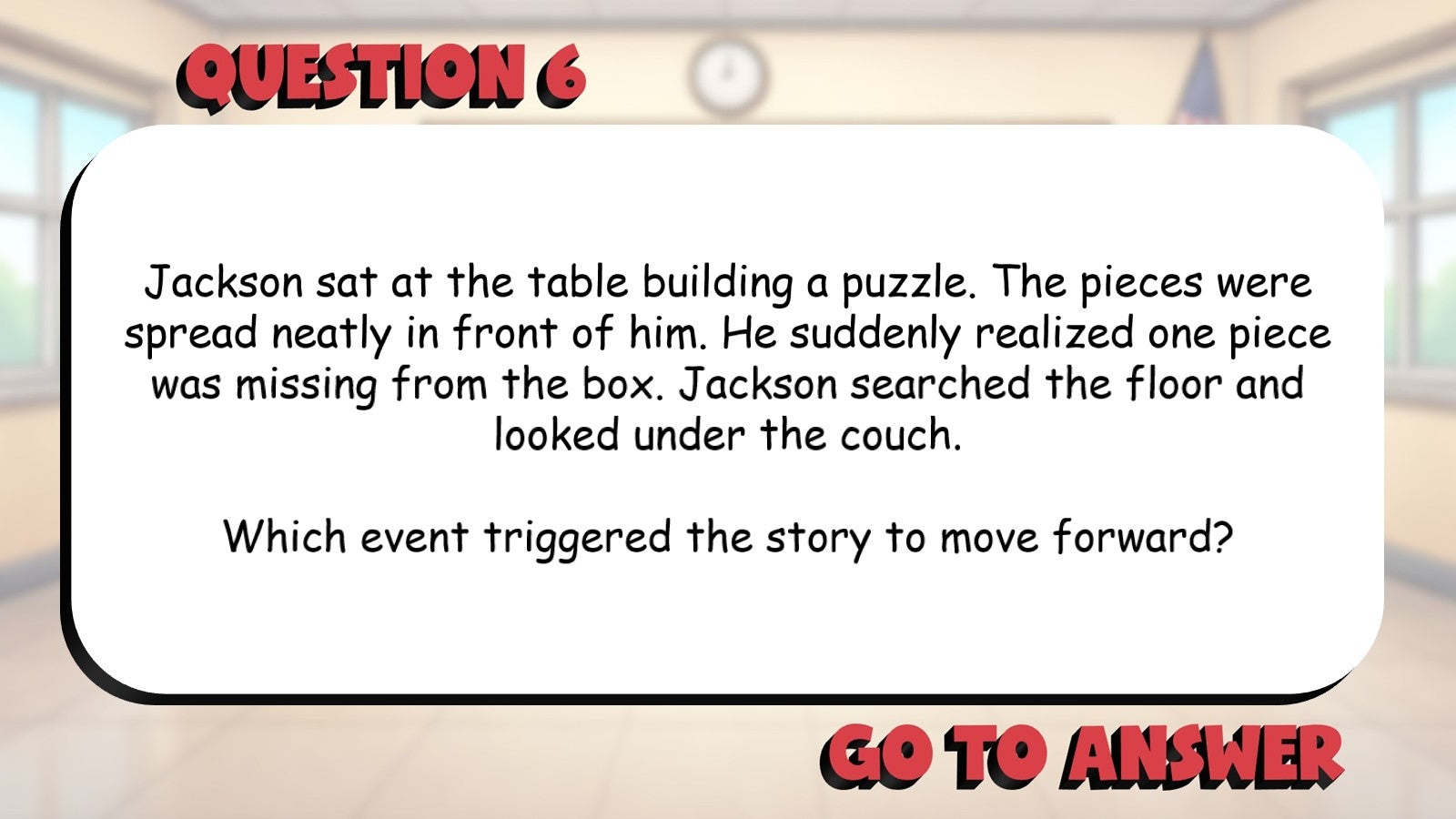 Identify Events That Move the Story Forward BIG TERRIBLE GAME - Grade 3 ELA