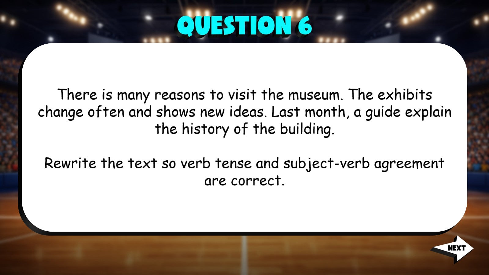 Verb Tense & Subject Verb Agreement TRASHKETBALL ELA Game - No Prep Grade 4