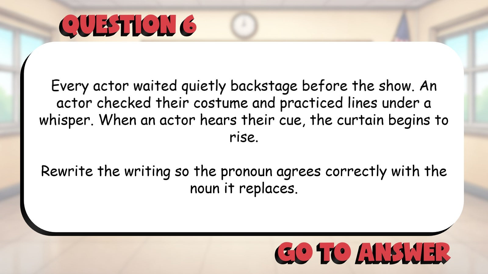 Identify Pronoun Agreement Errors BIG TERRIBLE GAME - No Prep Grade 4 ELA Review