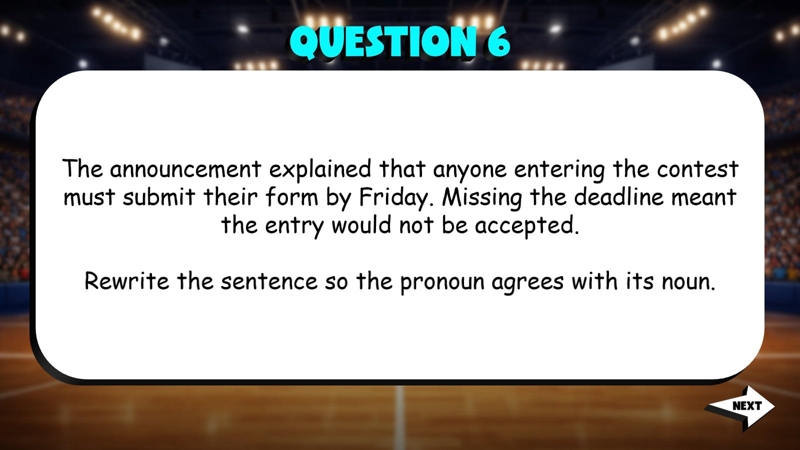 Maintain Agreement with Pronouns TRASHKETBALL ELA Game - No Prep Grade 5 Review