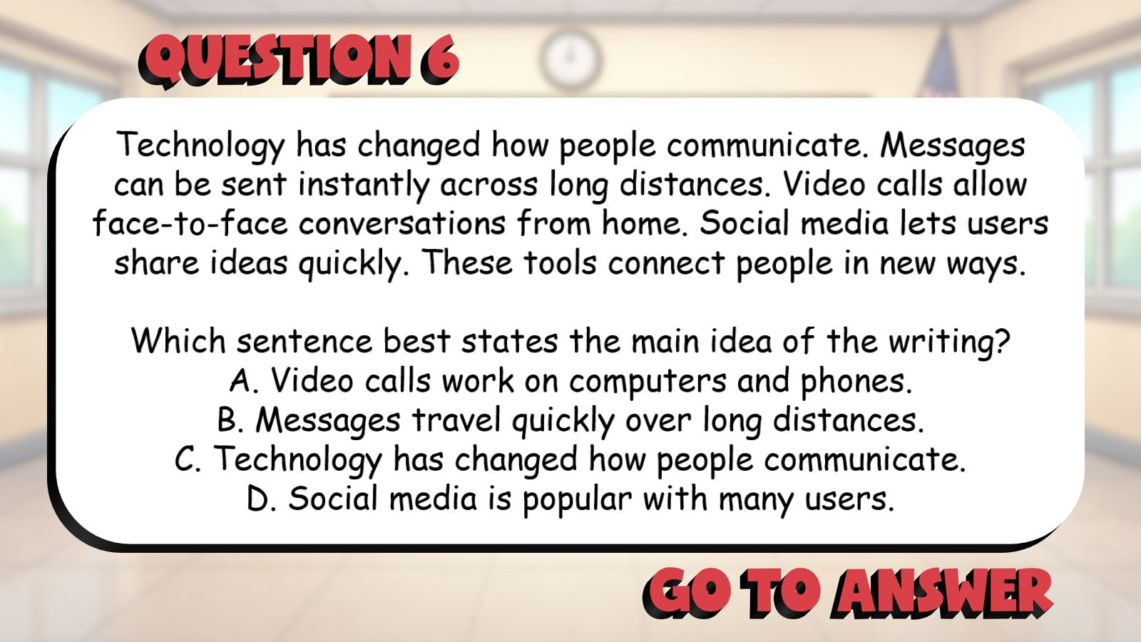 Identify Clear Topic Sentences BIG TERRIBLE GAME - No Prep Grade 5 ELA Review