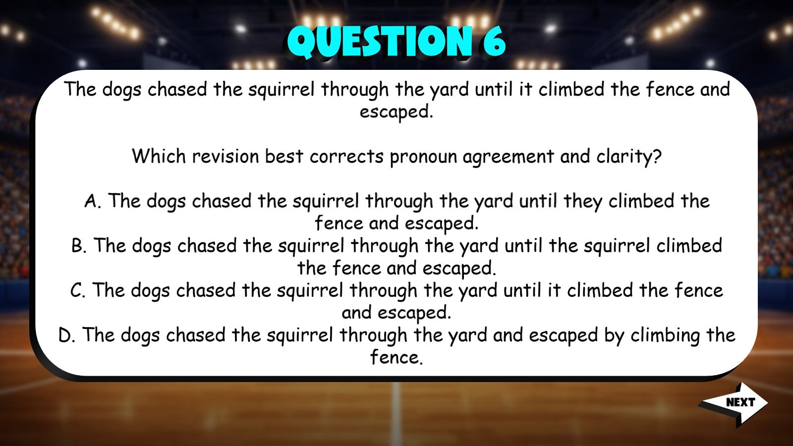 Select Revisions for Pronoun Reference TRASHKETBALL ELA Game - No Prep Grade 5