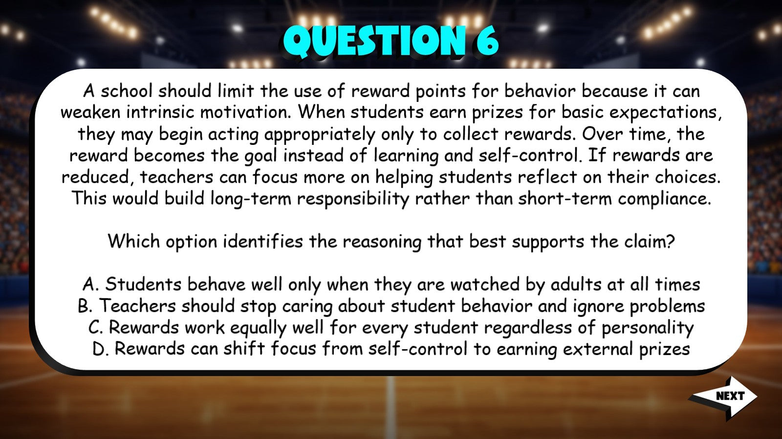 Argument Strength in Informational Text TRASHKETBALL ELA Game - No Prep Grade 11