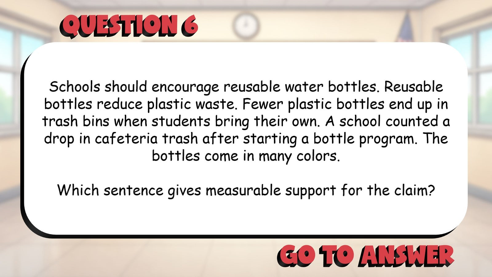 Opinion Writing Claims Reasons & Evidence BIG TERRIBLE GAME - Grade 5 ELA Review