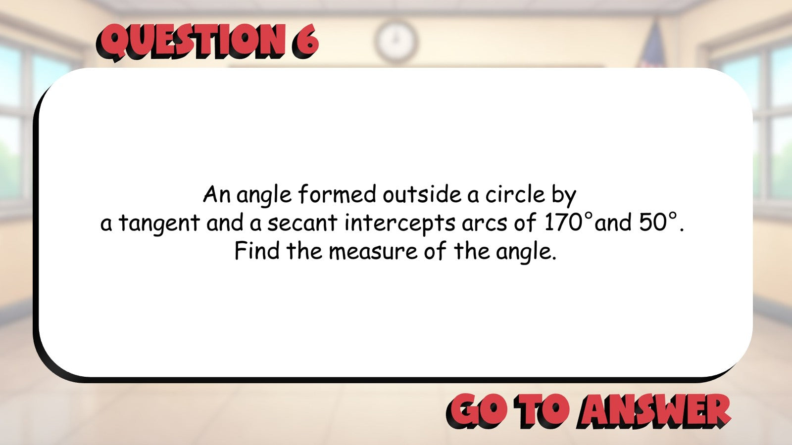 Angles in Circles BIG TERRIBLE GAME - No Prep Geometry Math Review Activity