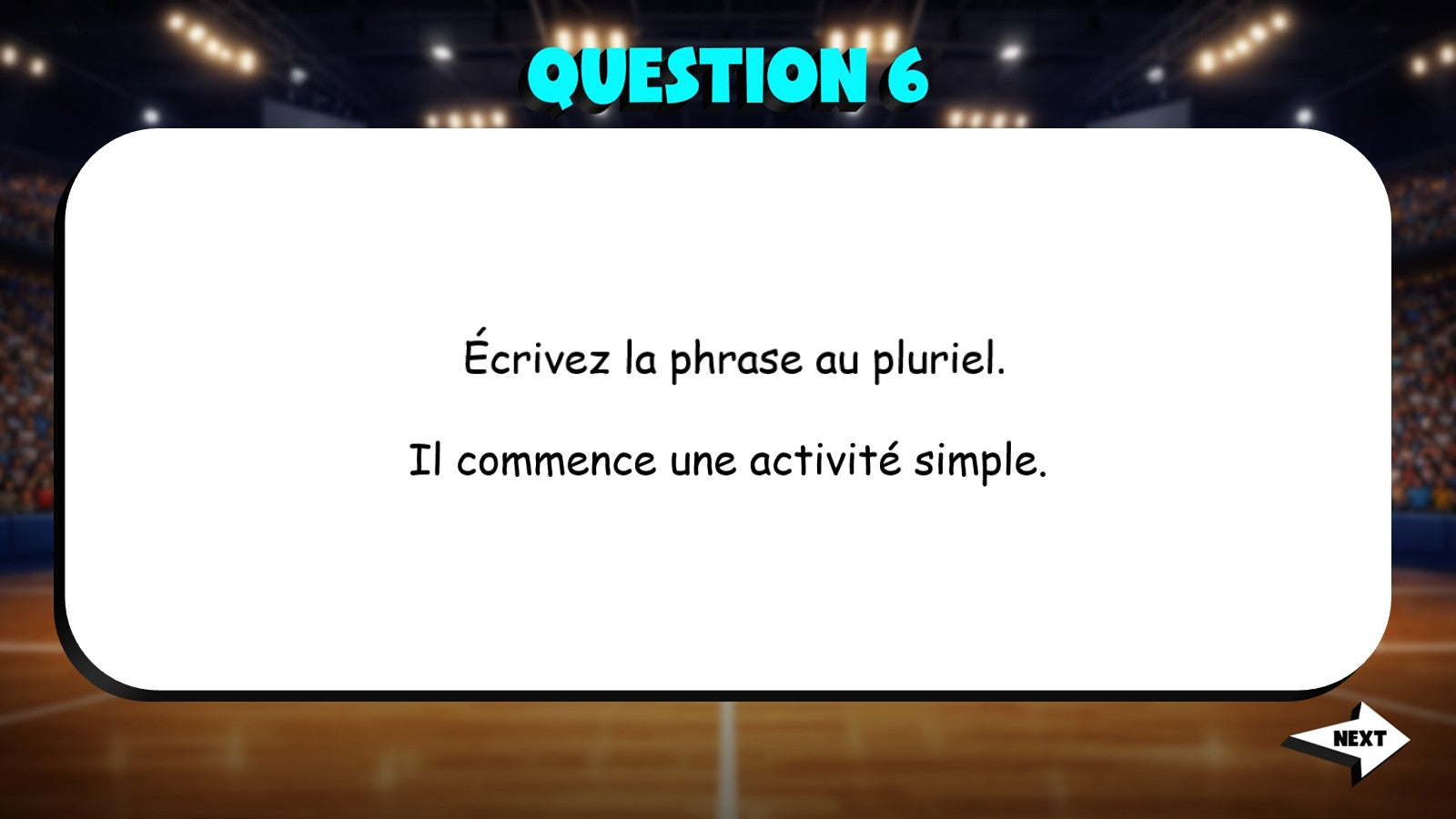 Change to Plural - School Activities TRASHKETBALL French Game - No Prep Exercise