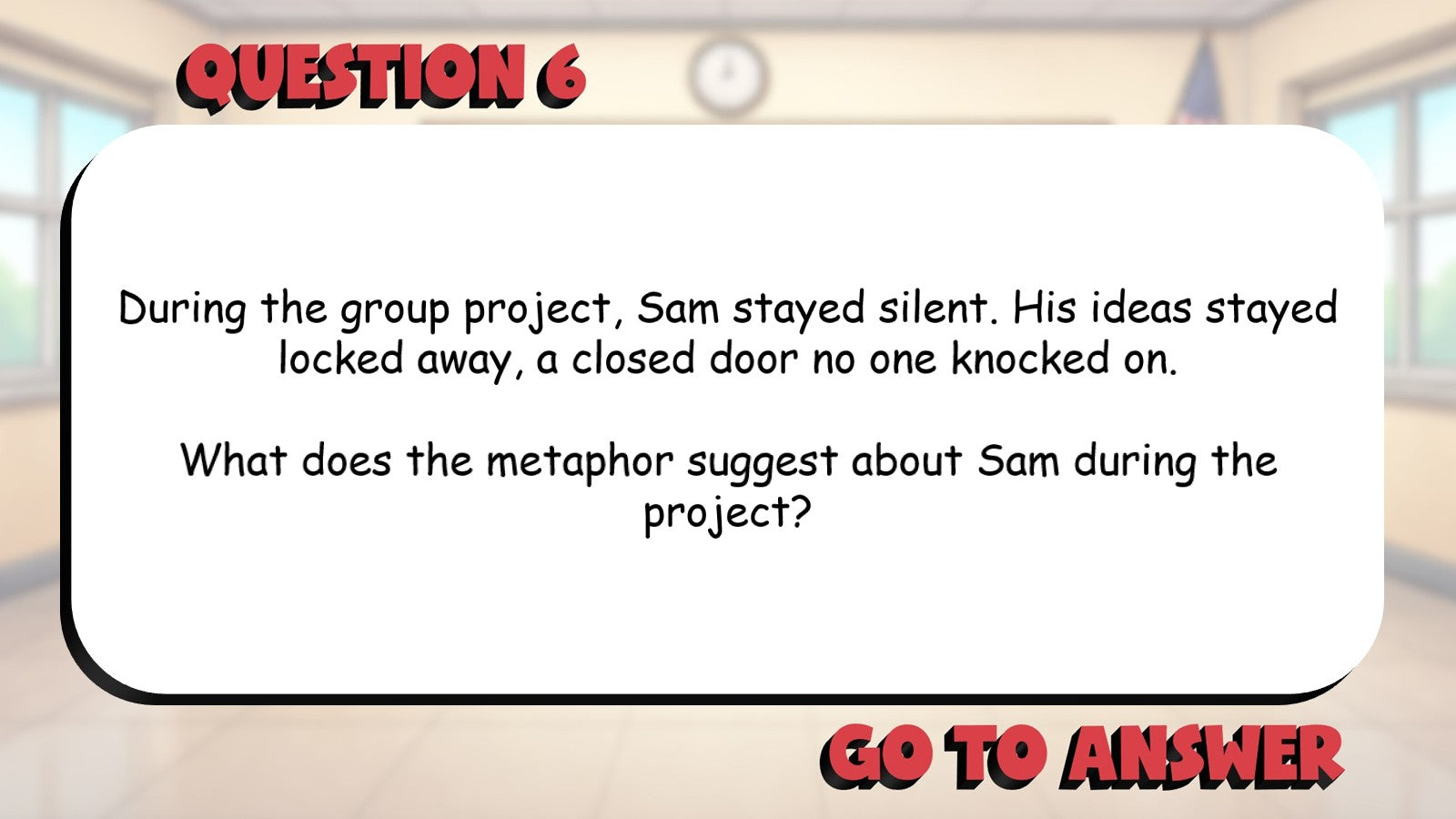 Identify What Figurative Language Suggests BIG TERRIBLE GAME - Grade 3 ELA