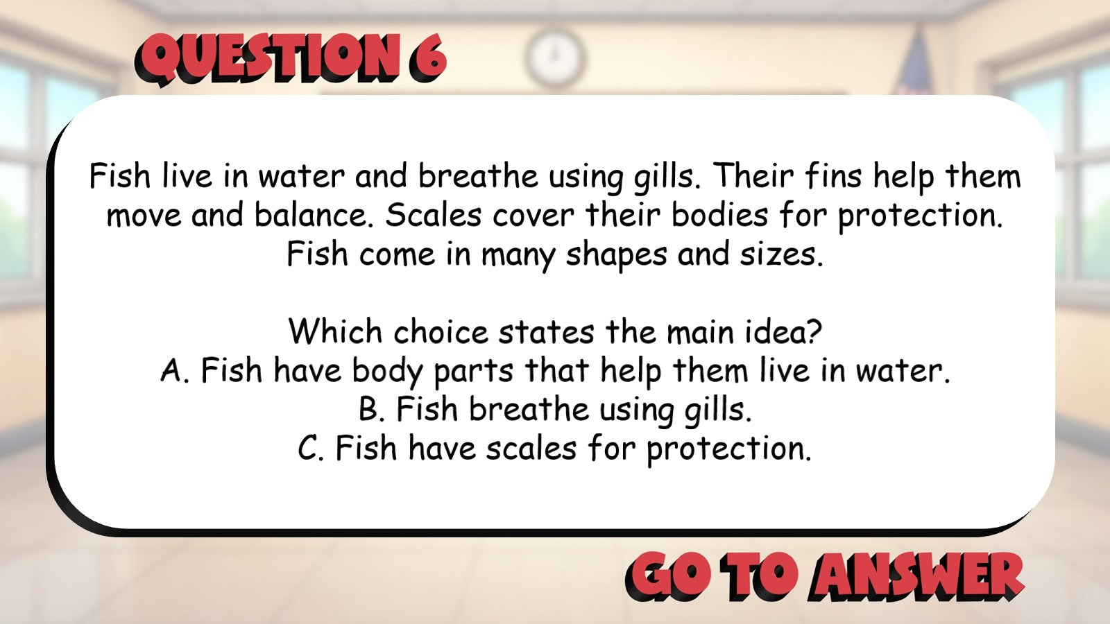 Main Idea of an Informational Paragraph BIG TERRIBLE GAME - Grade 3 ELA Review