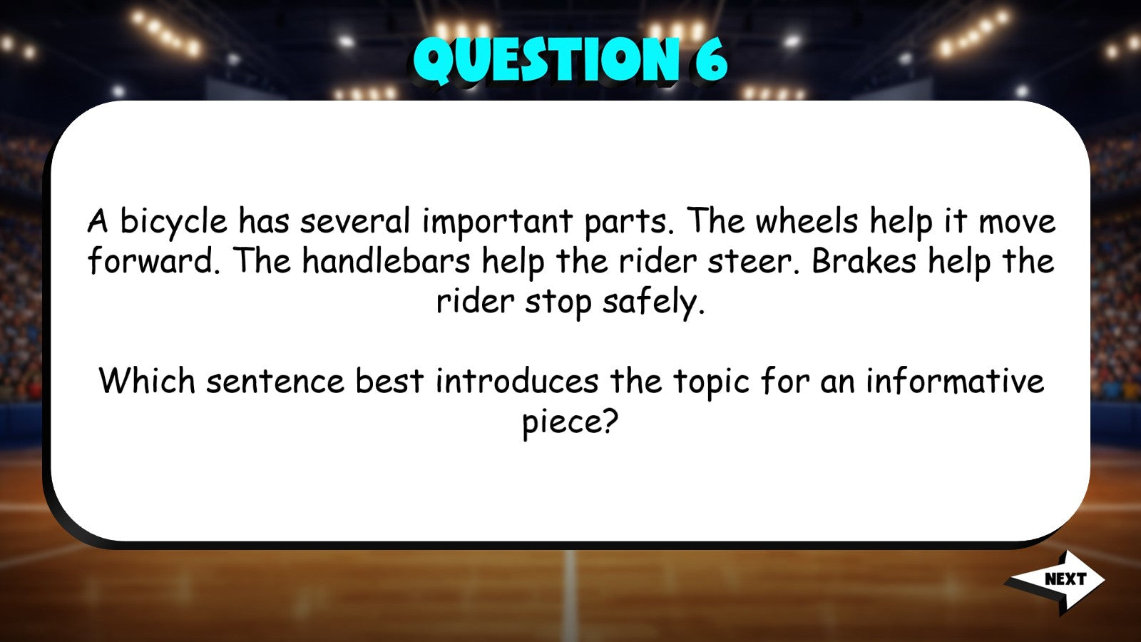 Identify Clear Introductions to Topics TRASHKETBALL ELA Game - No Prep Grade 4