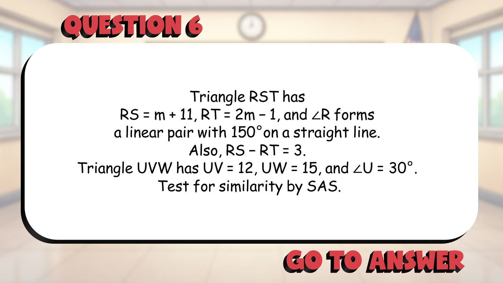 SAS Similarity BIG TERRIBLE GAME - No Prep Geometry Math Review Activity