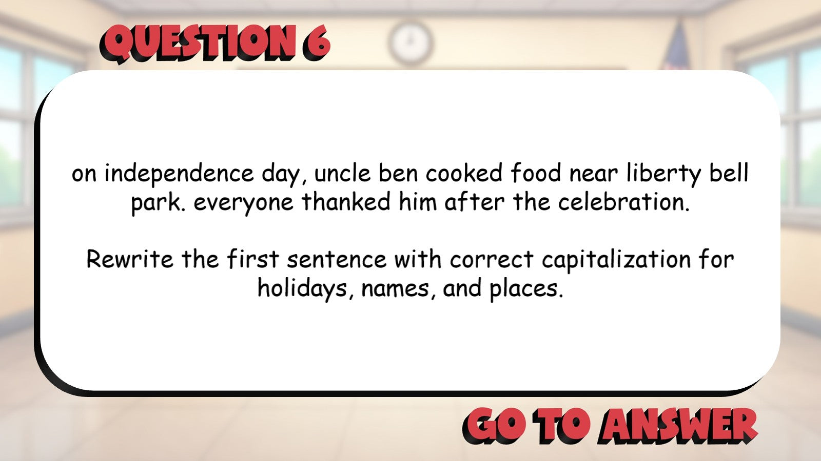 Capitalization of Names Places & Titles BIG TERRIBLE GAME - Grade 3 ELA Review