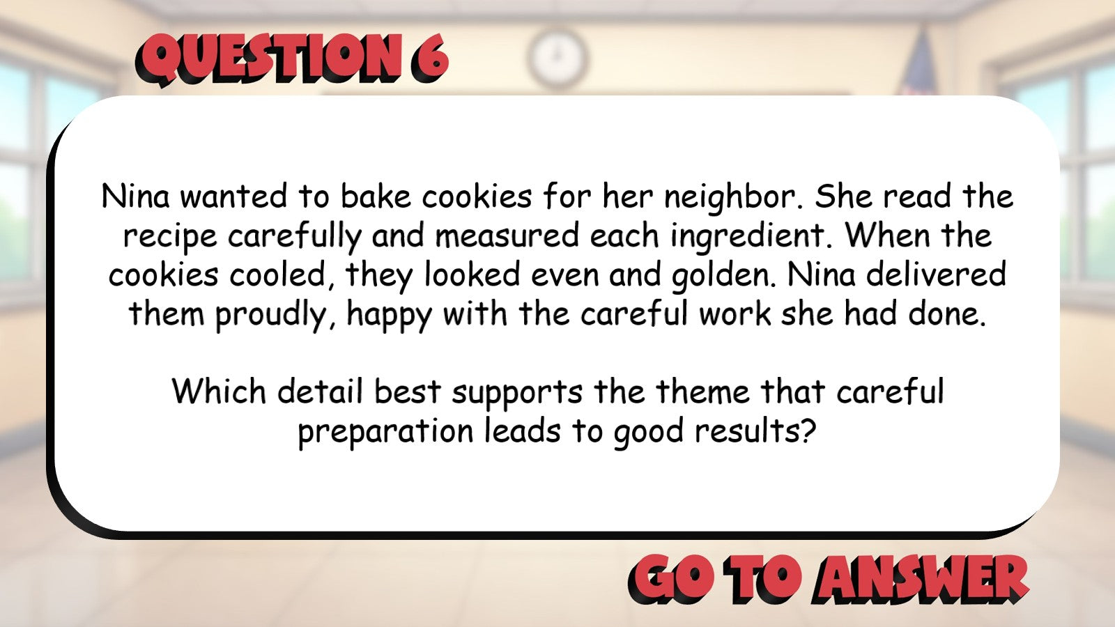 Identify Multiple Details That Support Theme BIG TERRIBLE GAME - Grade 4 ELA