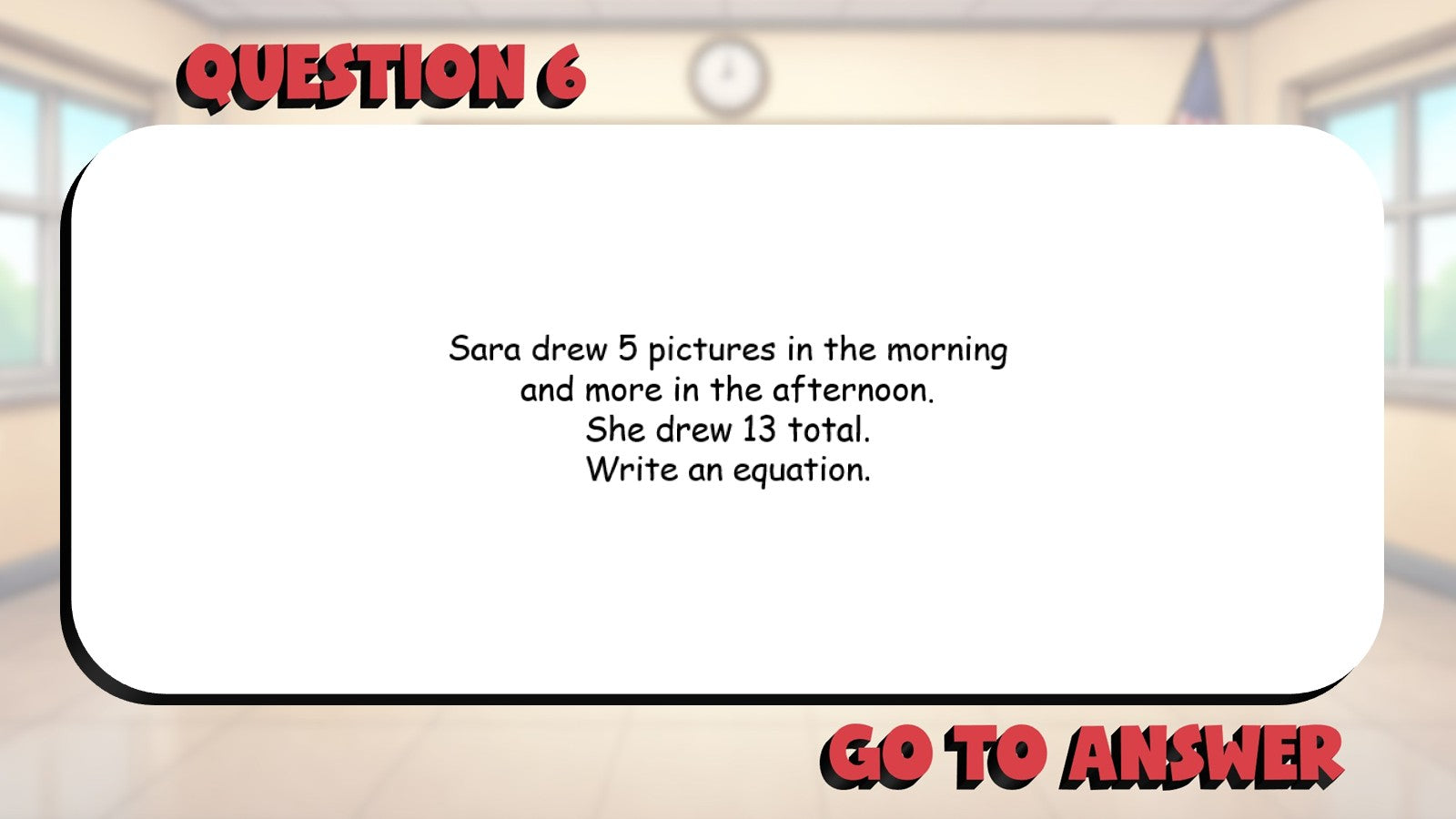 Creating Equations from Written Problems BIG TERRIBLE GAME - Grade 3 Math Review