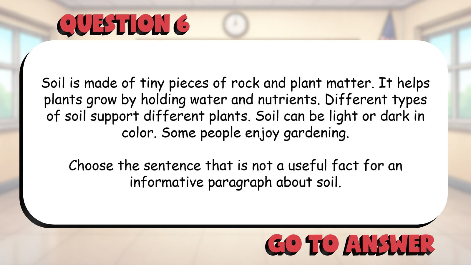 Identify Accurate & Relevant Facts BIG TERRIBLE GAME - Grade 4 ELA Review