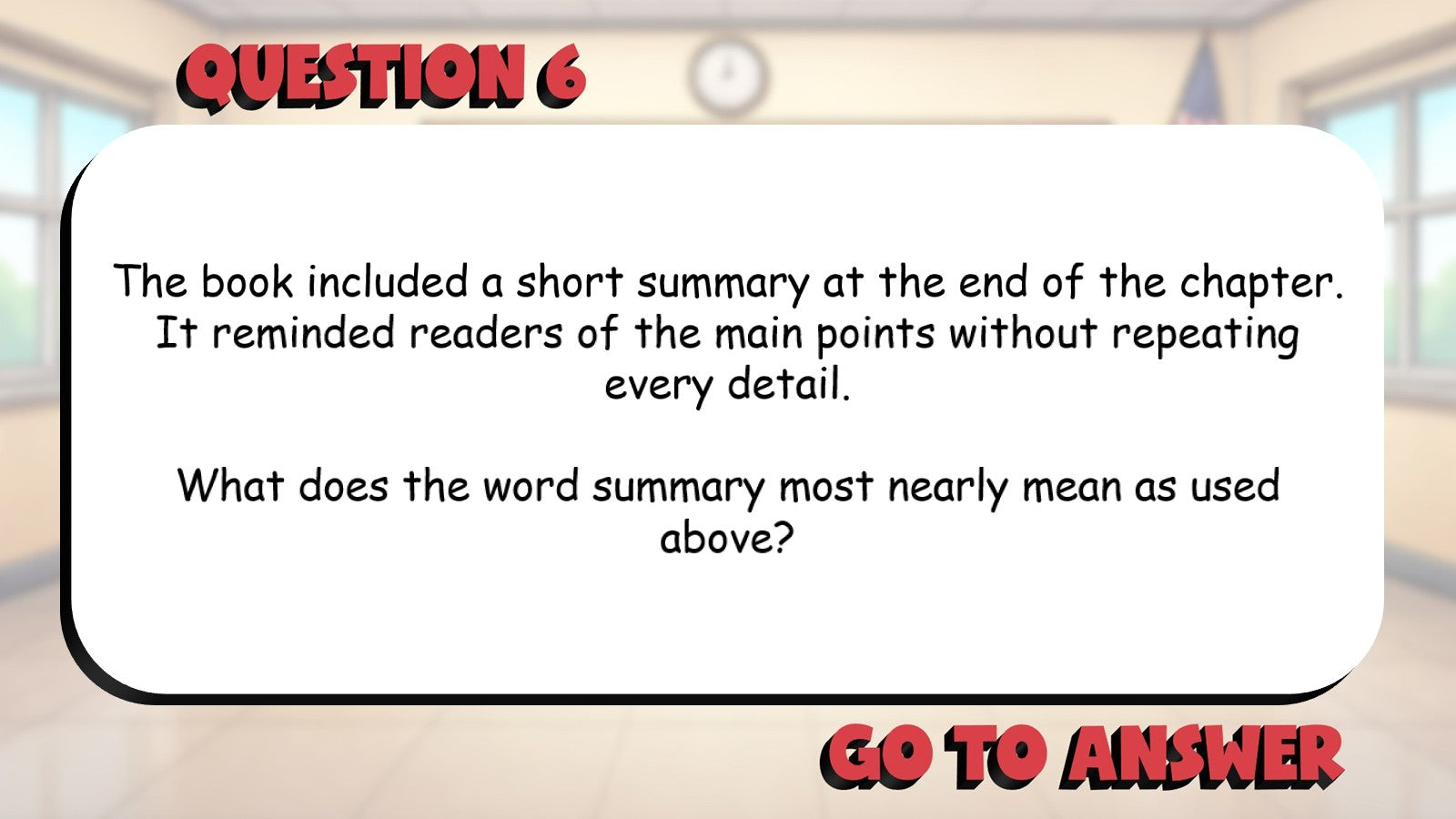 Determine Word Meaning Using Context Clues BIG TERRIBLE GAME - Grade 4 ELA