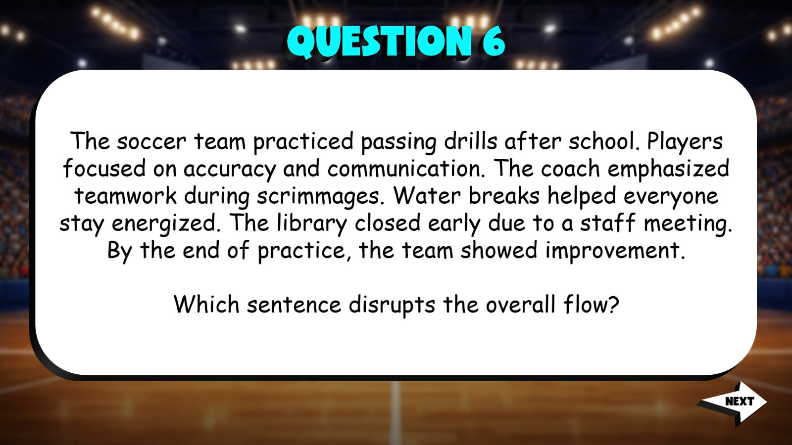 Evaluate Paragraph Coherence TRASHKETBALL ELA Game - No Prep Grade 7 Review