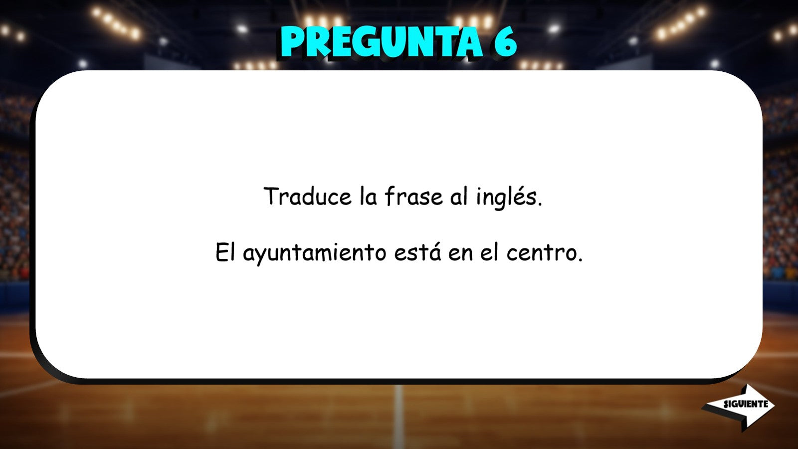 Translate Spanish to English - Community Services TRASHKETBALL Game - Spanish