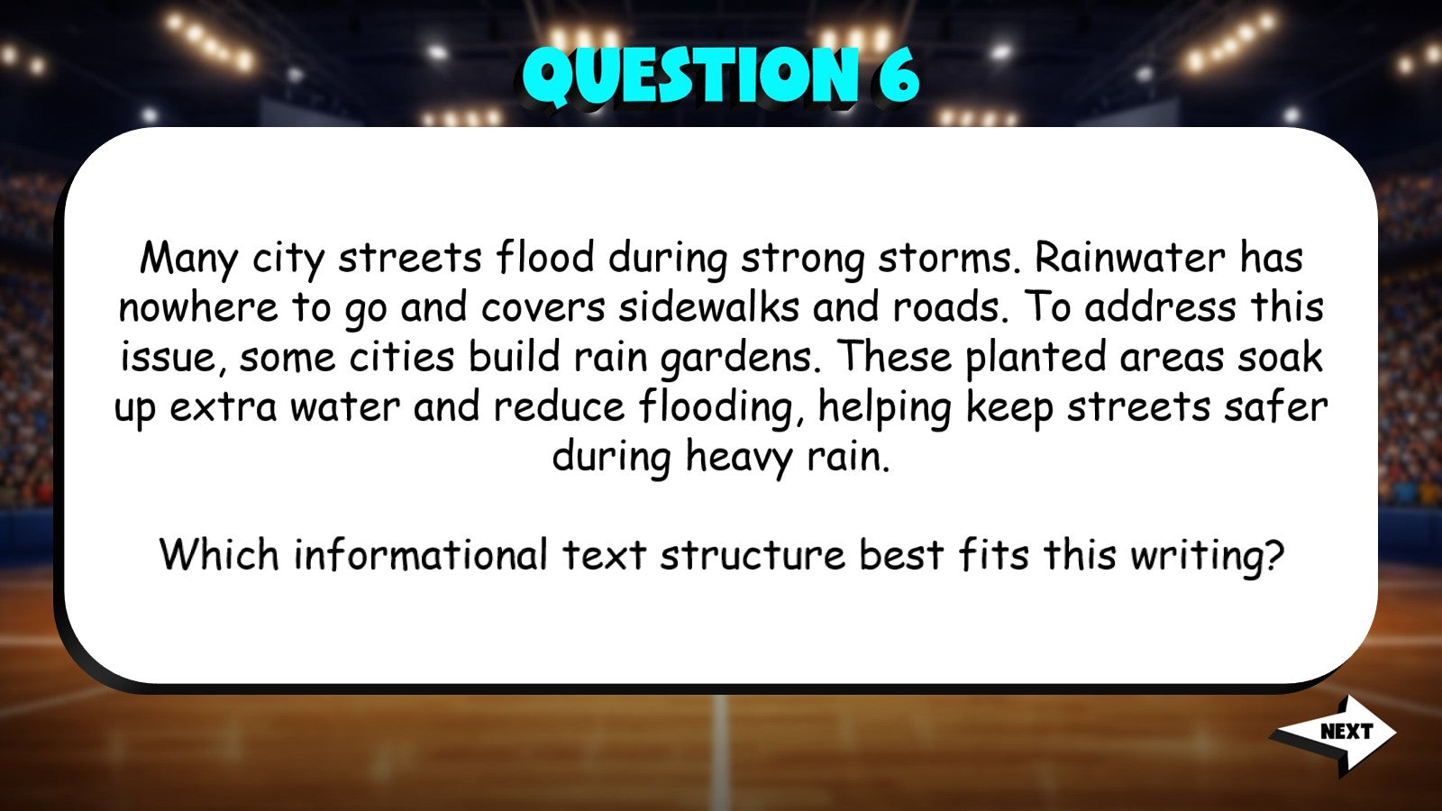 Identify Common Informational Text Structures TRASHKETBALL ELA Game - Grade 5