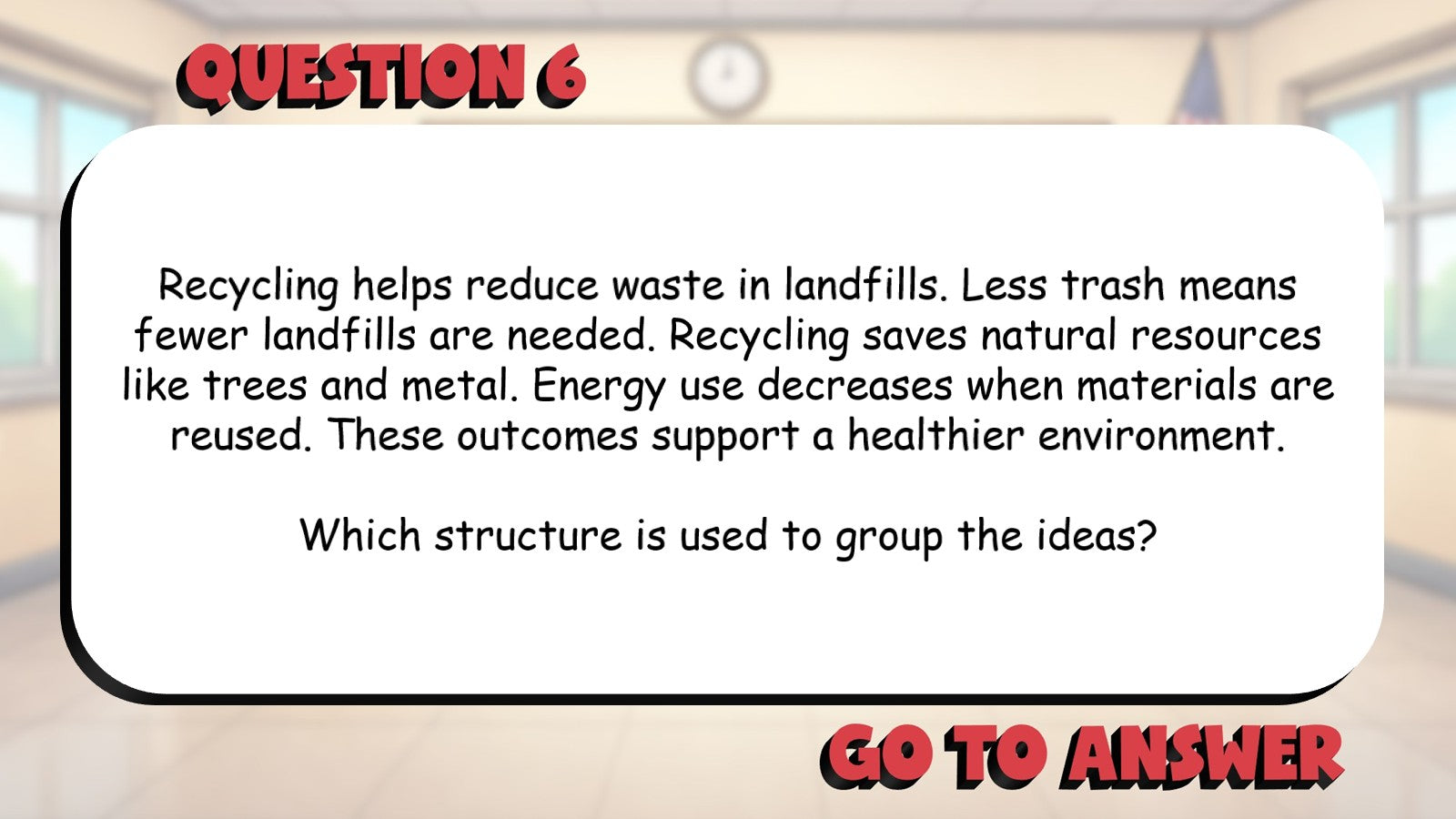 Text Structure & Information Grouping BIG TERRIBLE GAME - Grade 5 ELA Review