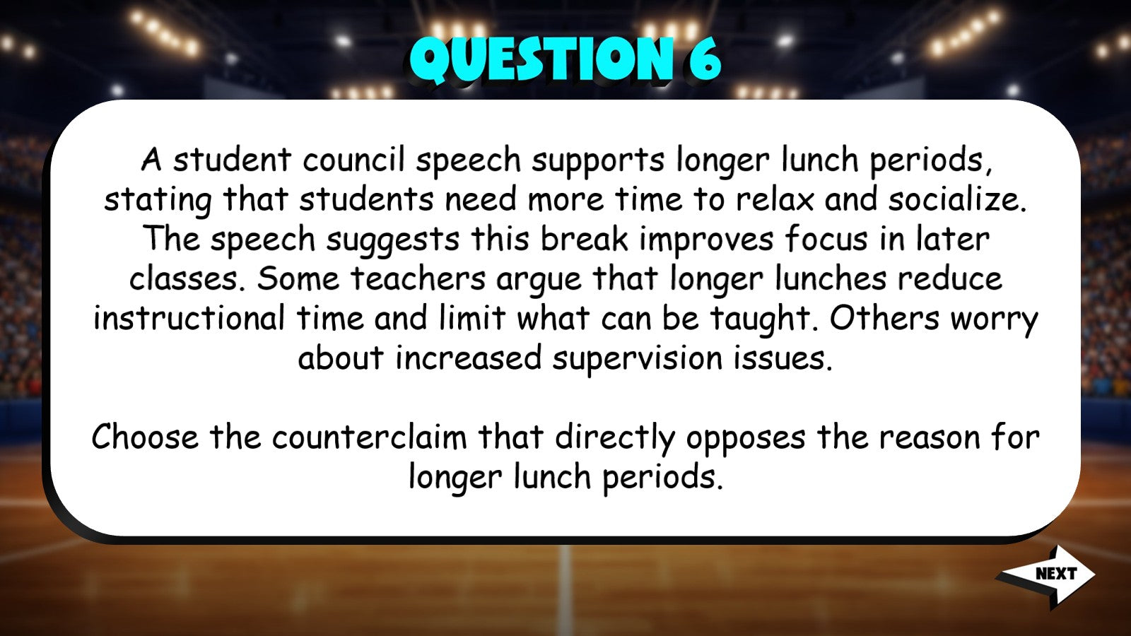 Identify Relevant Counterclaims TRASHKETBALL ELA Game - No Prep Grade 7 Review