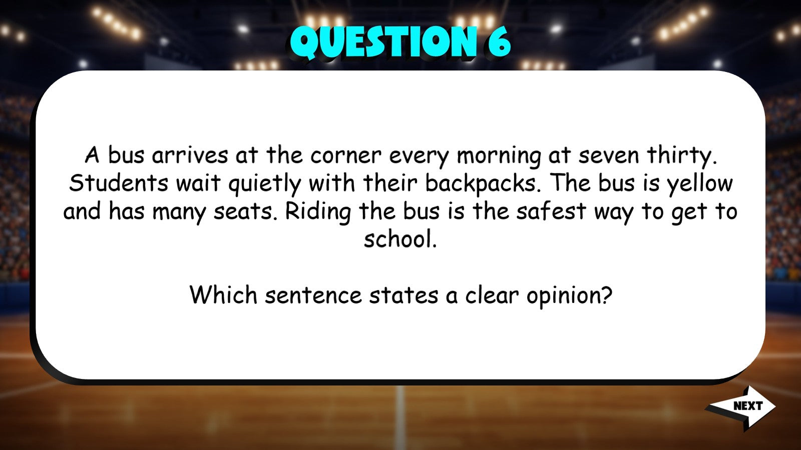 Identify Clear Opinion Statements TRASHKETBALL ELA Game - No Prep Grade 4 Review