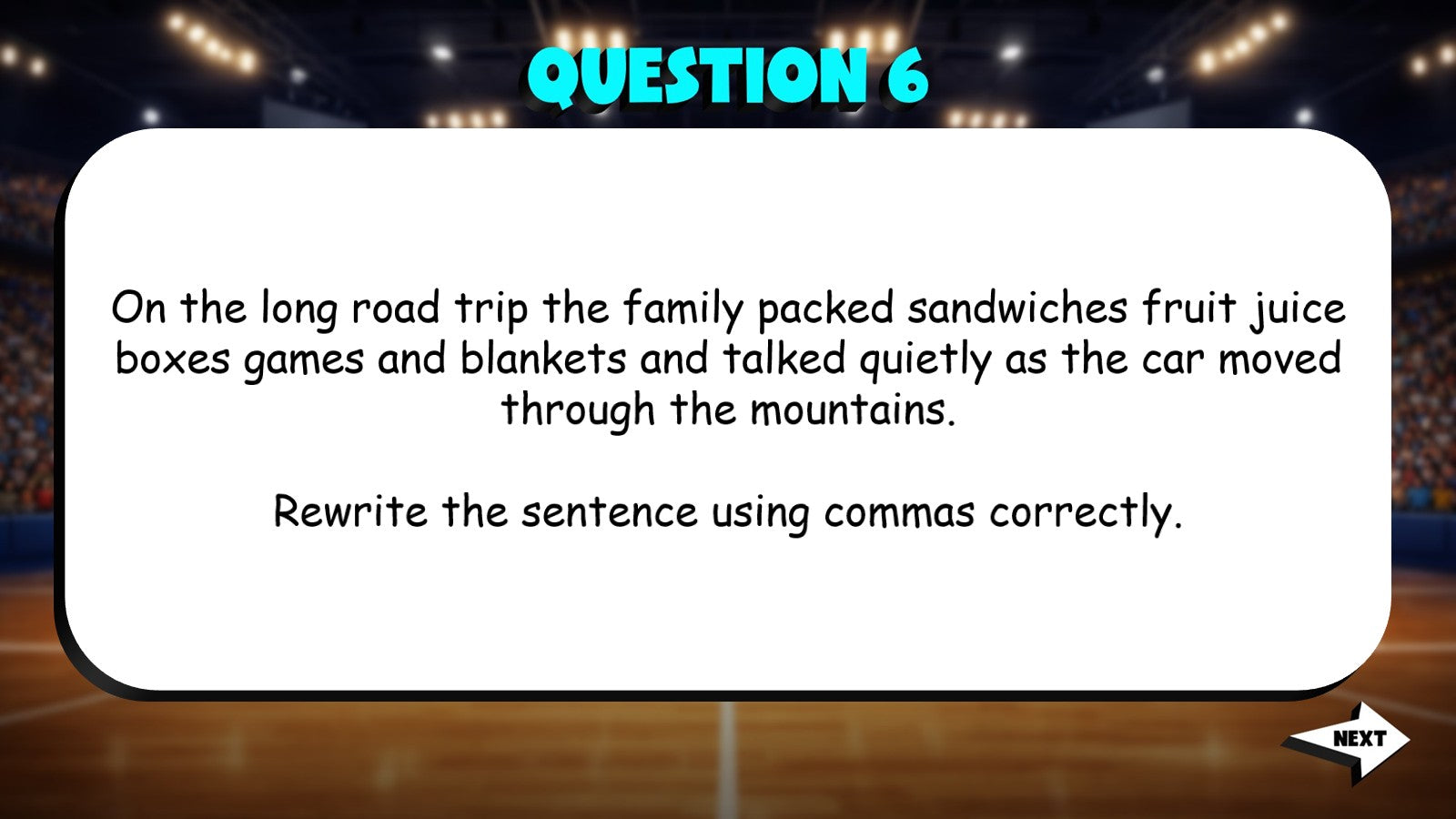 Comma Usage in Lists & Introductory Elements TRASHKETBALL ELA Game - Grade 4