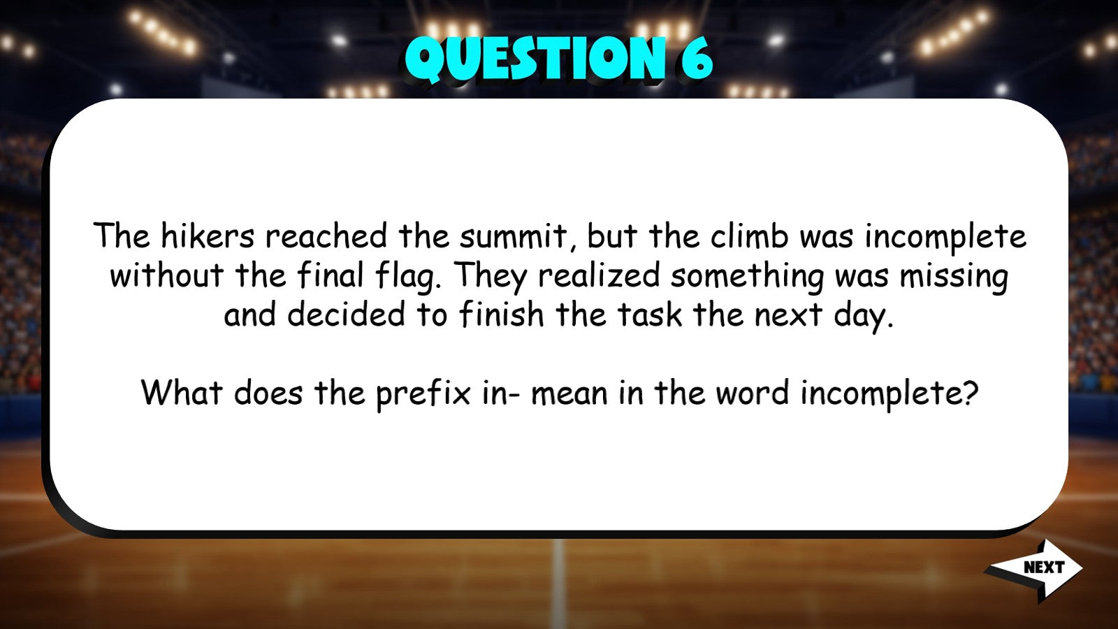 Identify Common Prefixes & Their Meanings TRASHKETBALL ELA Game - Grade 5