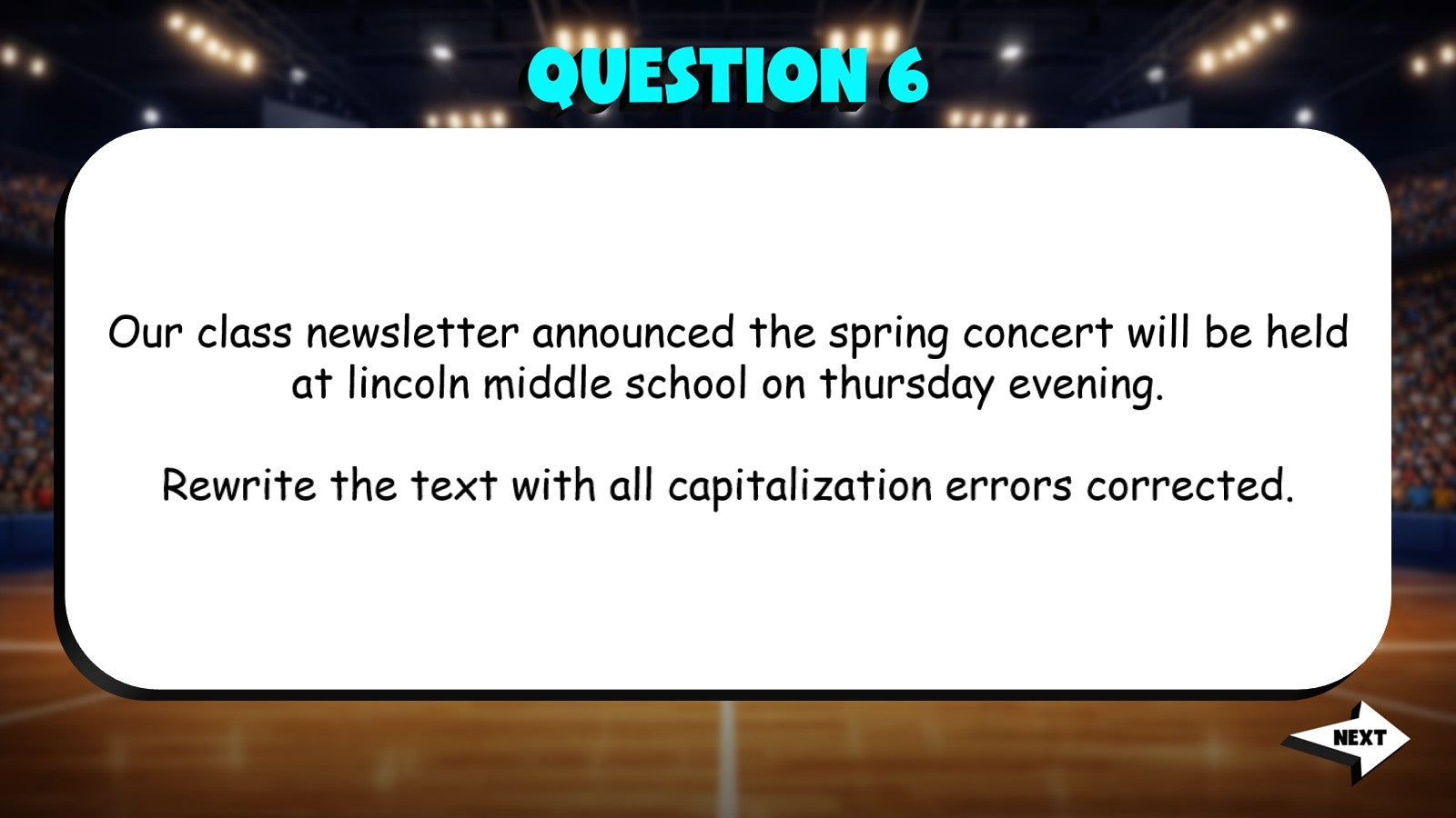 Capitalization Errors in Titles & Proper Nouns TRASHKETBALL ELA Game - Grade 4