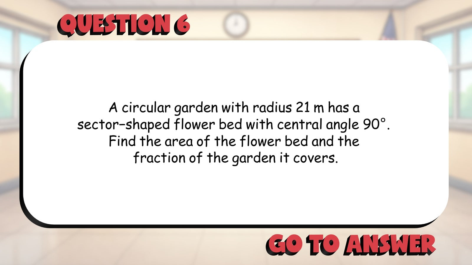 Area of a Sector BIG TERRIBLE GAME - No Prep Geometry Math Review Activity