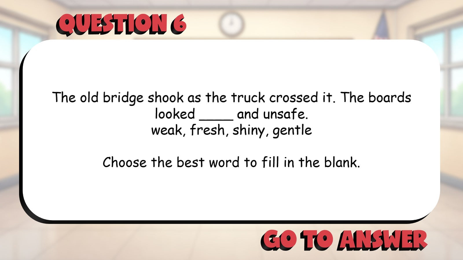 Select Revisions That Improve Word Choice BIG TERRIBLE GAME - Grade 3 ELA Review