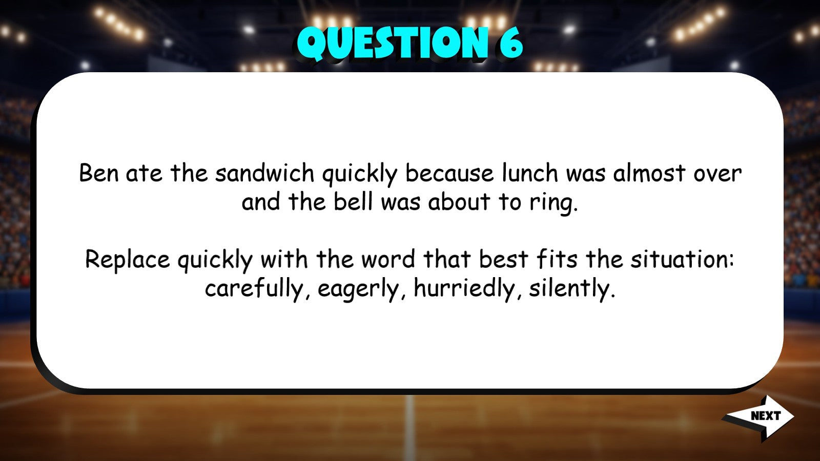 Select Revisions That Improve Word Choice TRASHKETBALL ELA Game - Grade 4