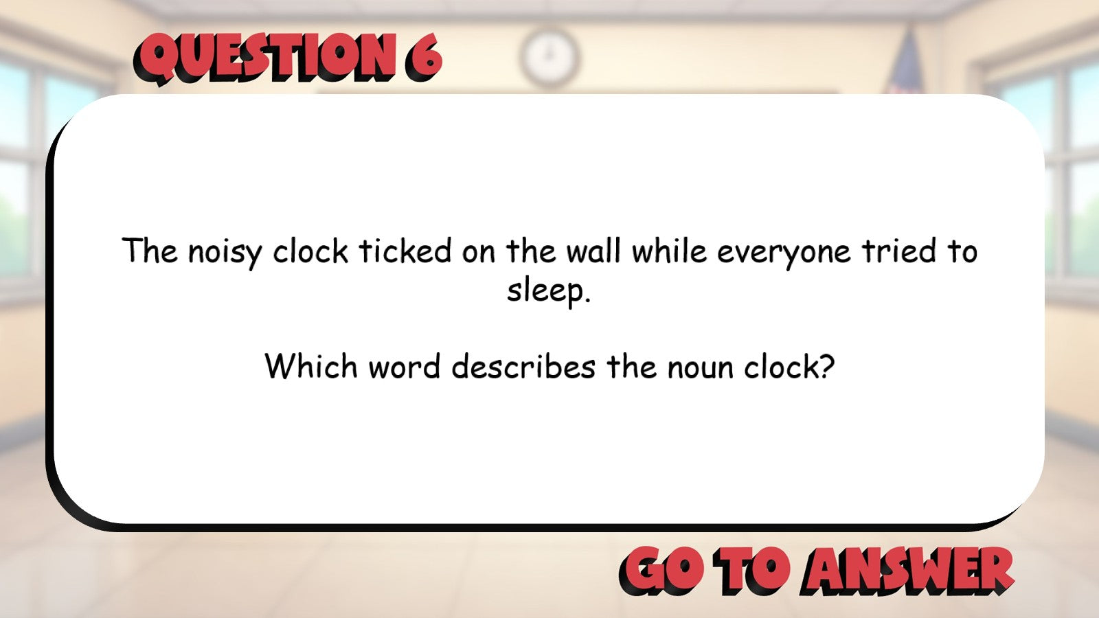 Identify Adjectives That Describe Nouns BIG TERRIBLE GAME - Grade 3 ELA Review