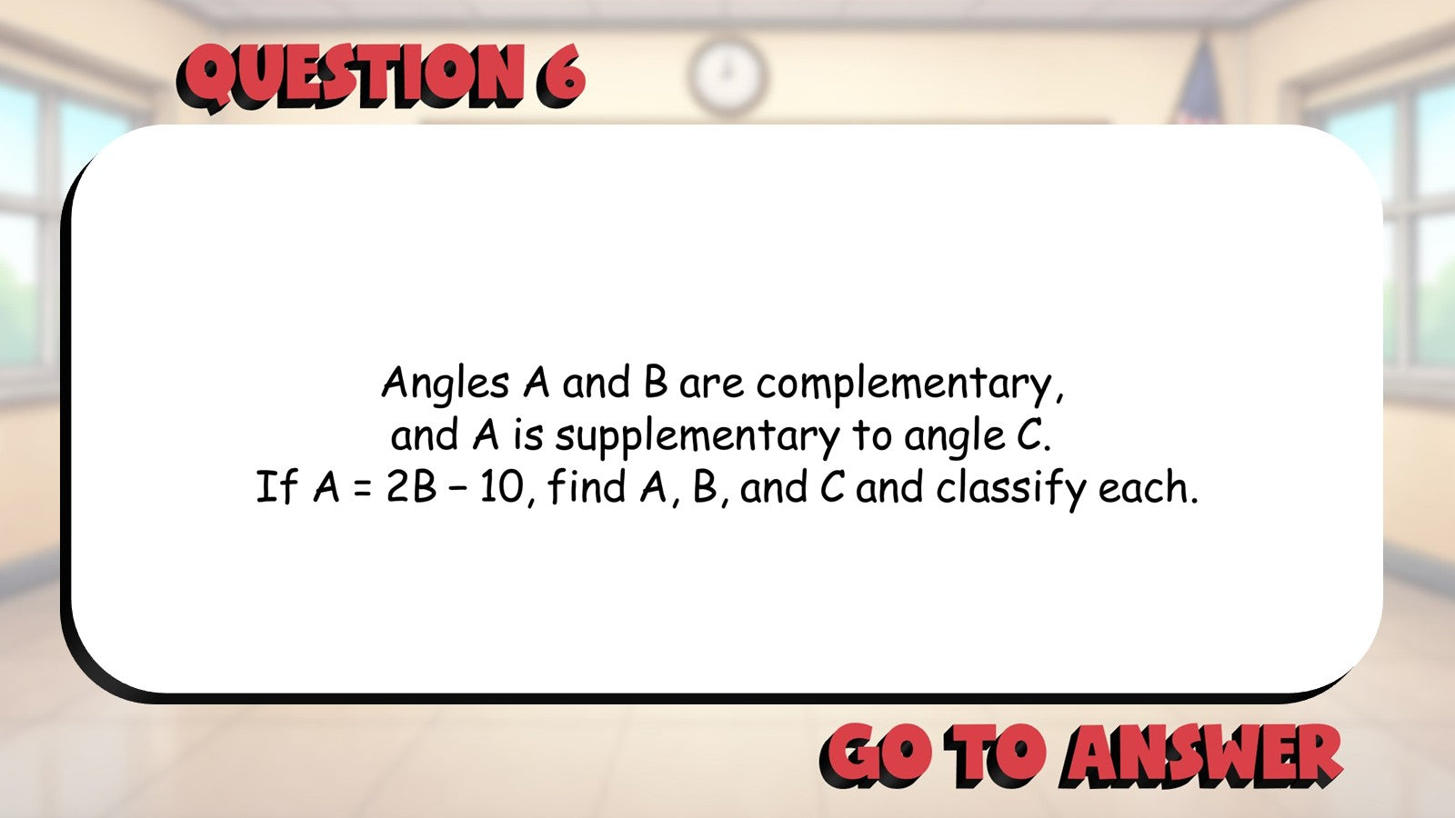Angle Pairs BIG TERRIBLE GAME - No Prep Geometry Math Review Activity