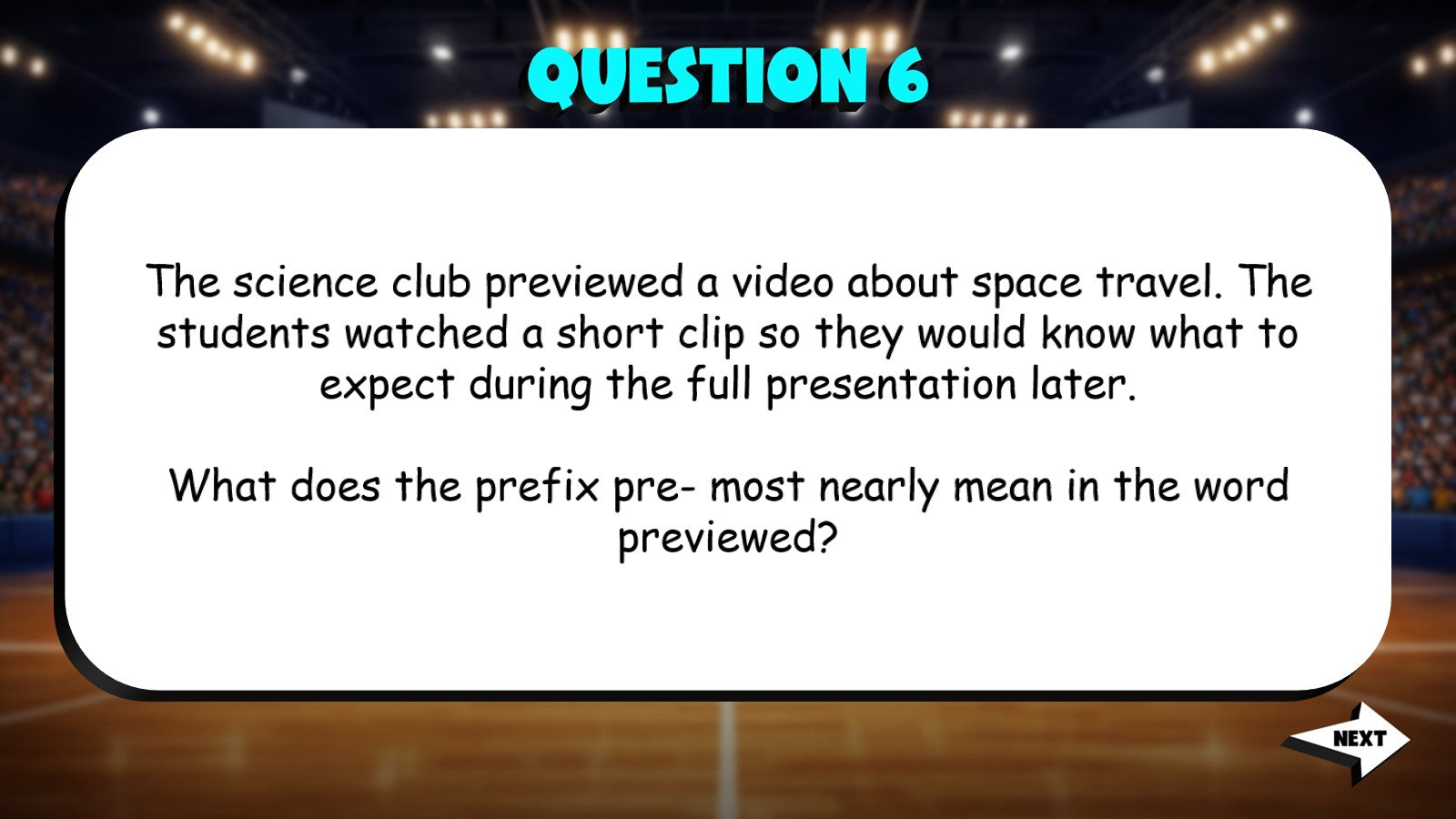 Identify Common Prefixes & Their Meanings TRASHKETBALL ELA Game - Grade 4